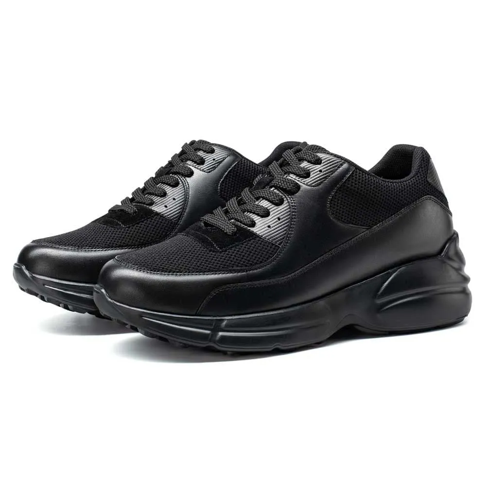 8CM / 3.15 Inches CMR CHAMARIPA Elevator Sneakers: Stylish Black Shoes for Height Increase