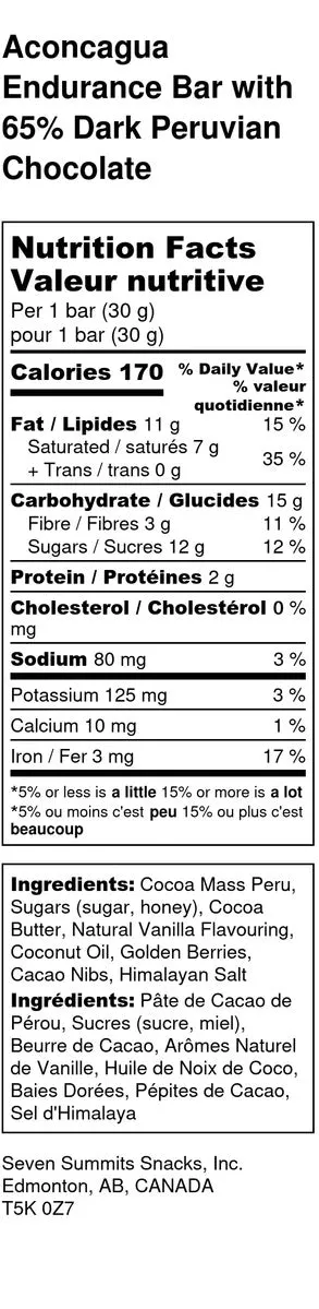 Aconcagua Endurance Bars