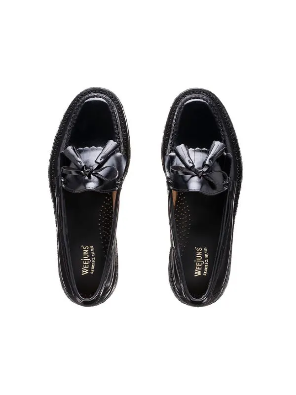 Bass Weejun Black Layton Kiltie Loafers