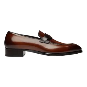 Burnished  Leather Elkan Twisted Band Loafer