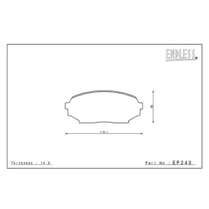 ENDLESS EP240MA45B Front brake pads MAZDA MX-5 Miata (90-93)