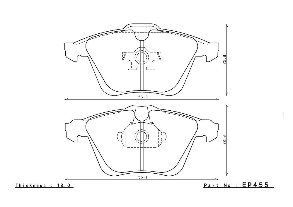 ENDLESS EP455MA45B Front brake pads MAZDA 3 2.3L Turbo (07-12)