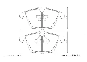 ENDLESS EP455MA45B Front brake pads MAZDA 3 2.3L Turbo (07-12)