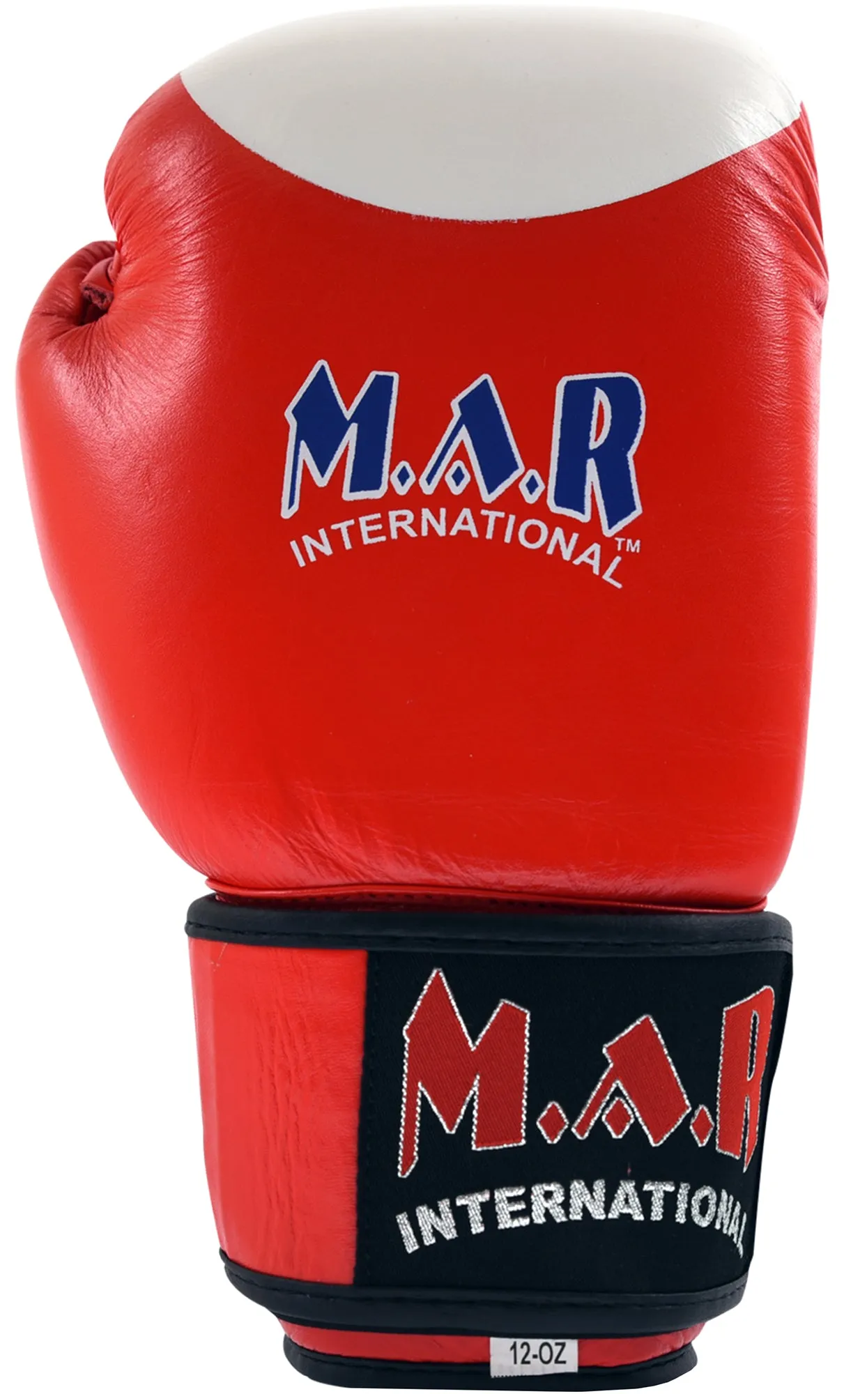 MAR-107B | Red Genuine Cowhide Leather Boxing/Kickboxing Gloves