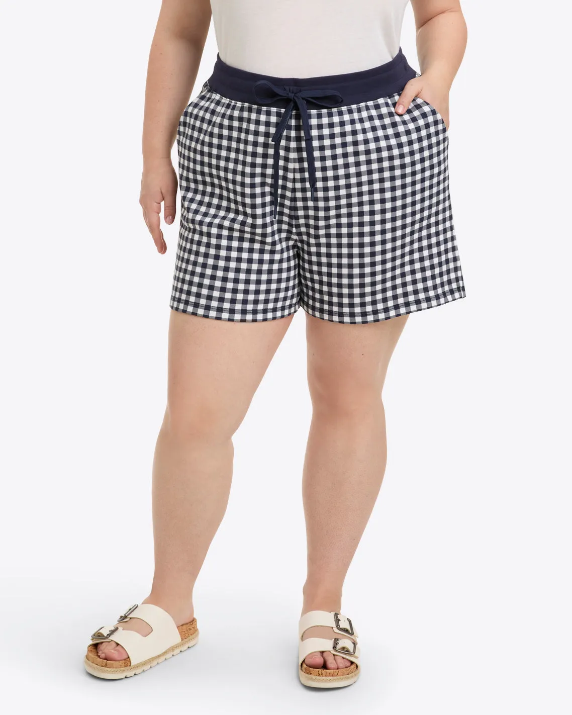 Natalie Sweatshorts in Gingham