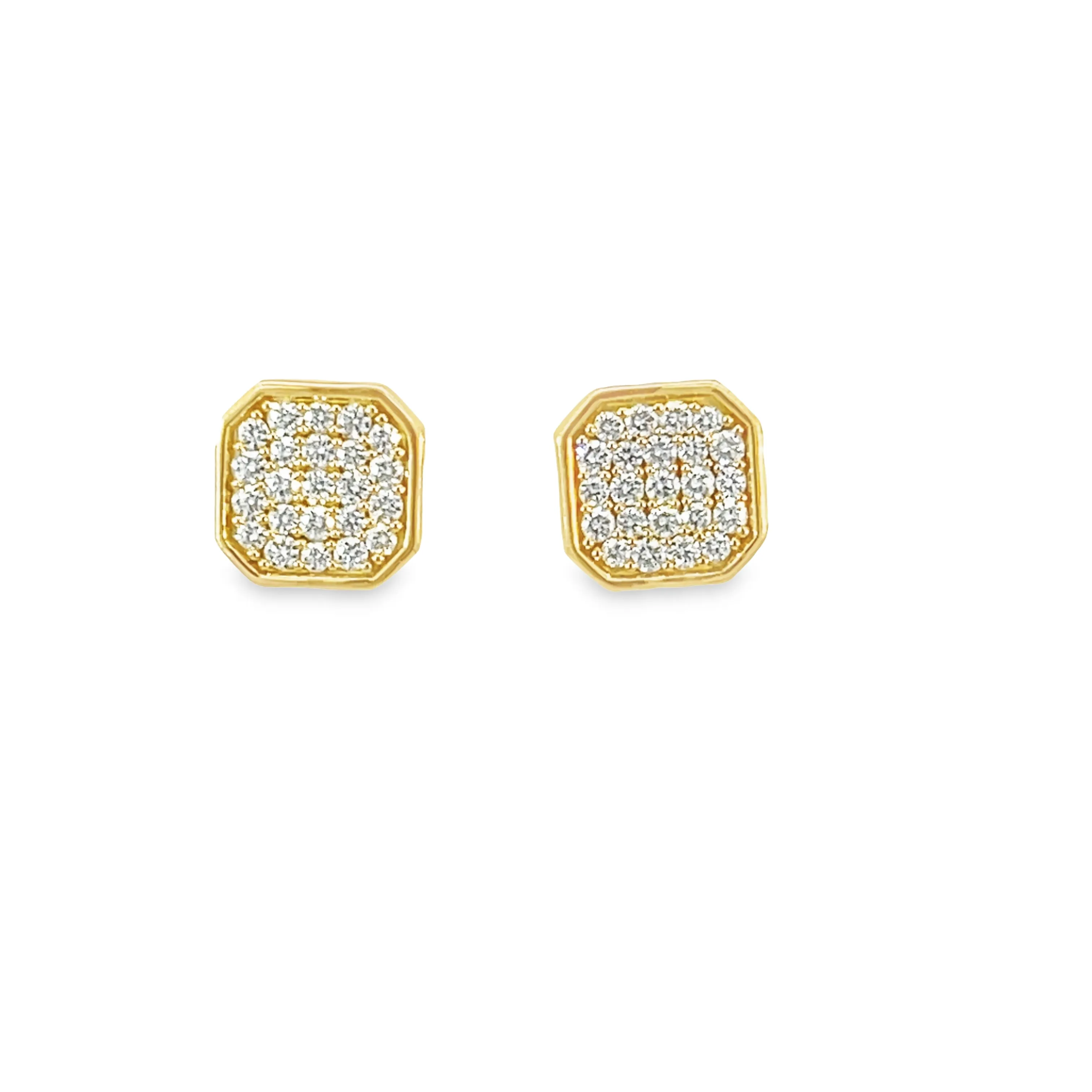 Penny Preville Asscher Shape Pavé Stud Earrings