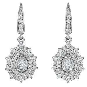 Penny Preville Pear Halo Drop Earrings