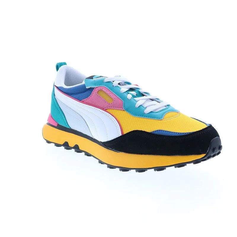 Puma Men's Rider FV Future Vintage Shoes - Yellow / Green / Pink