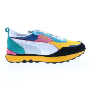 Puma Men's Rider FV Future Vintage Shoes - Yellow / Green / Pink