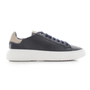 Sneakers Uomo Blu con Retro Taupe e Suola Bianca Art. Sc40