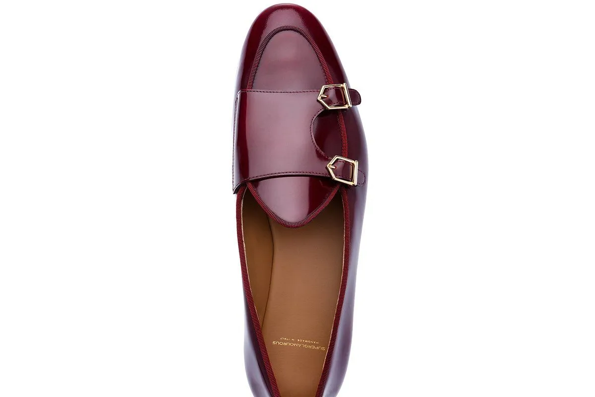 TANGERINE 7 BRUSHED BURGUNDY BELGIAN LOAFERS