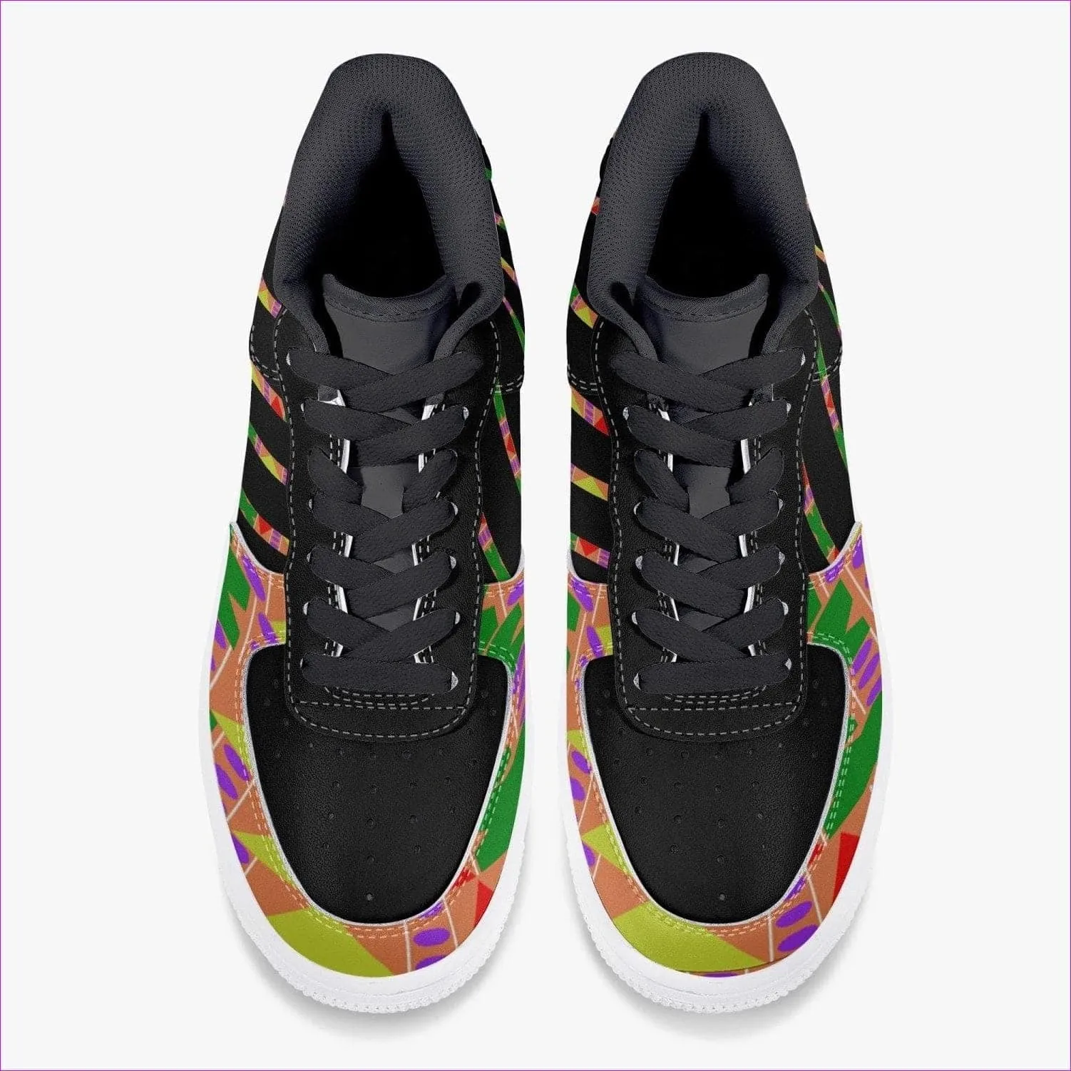 Tribe Low-Top Leather Sports Sneakers